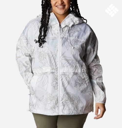 Women's Columbia Alpine Chill Windbreaker Jackets White | Plus Size CA-R0LA6